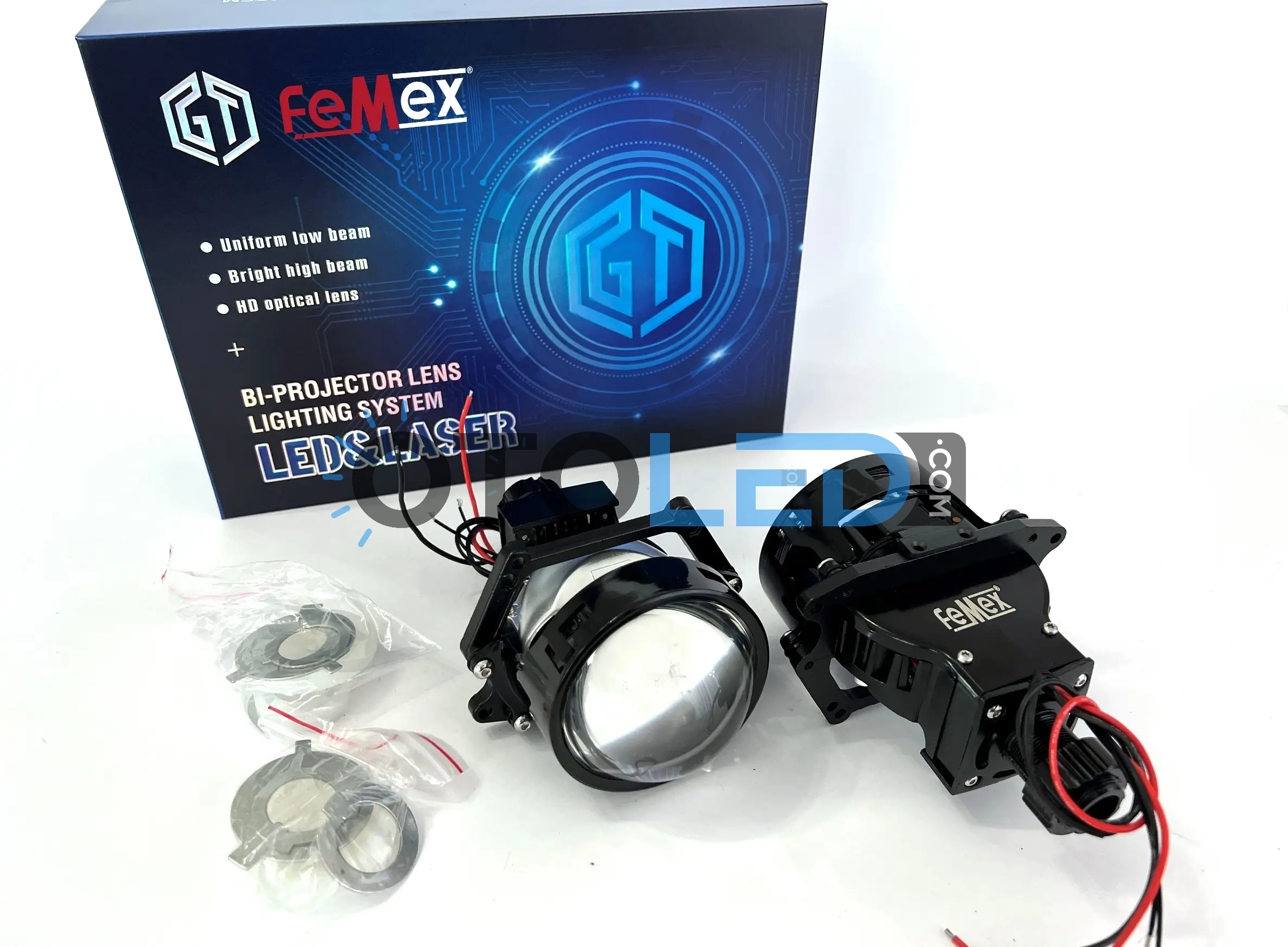 femex 3 inç bi-led projektör