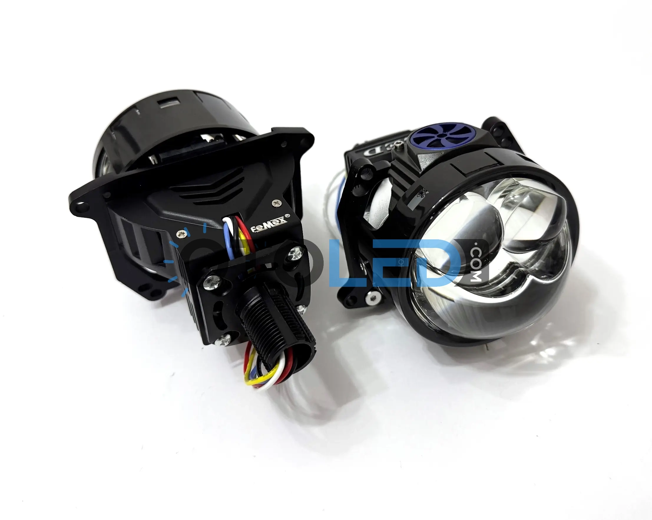 femex 3 inç çift lazerli bi-led projektör