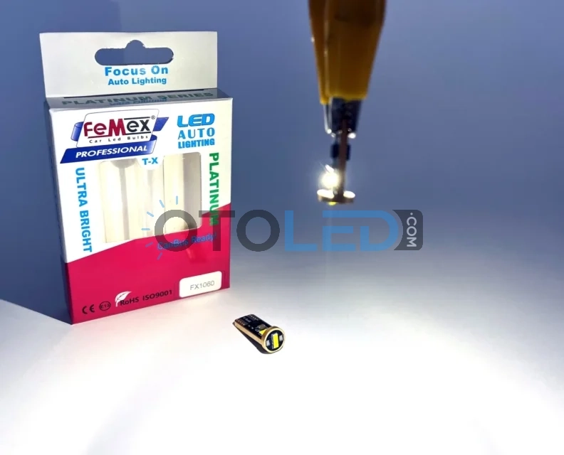 Femex T10 LED Ampul Platinum – W5W 3SMD CSP Chipset Beyaz