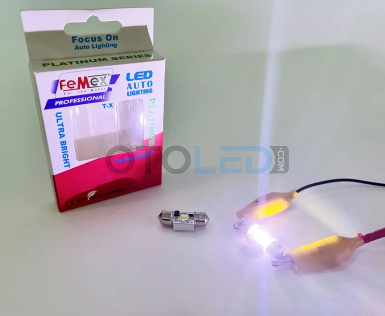 Toyota Corolla E18 LED Ampul - Femex 31MM Sofit LED Ampul Platinum - C5W CSP Chipset - Fotoğraf 3