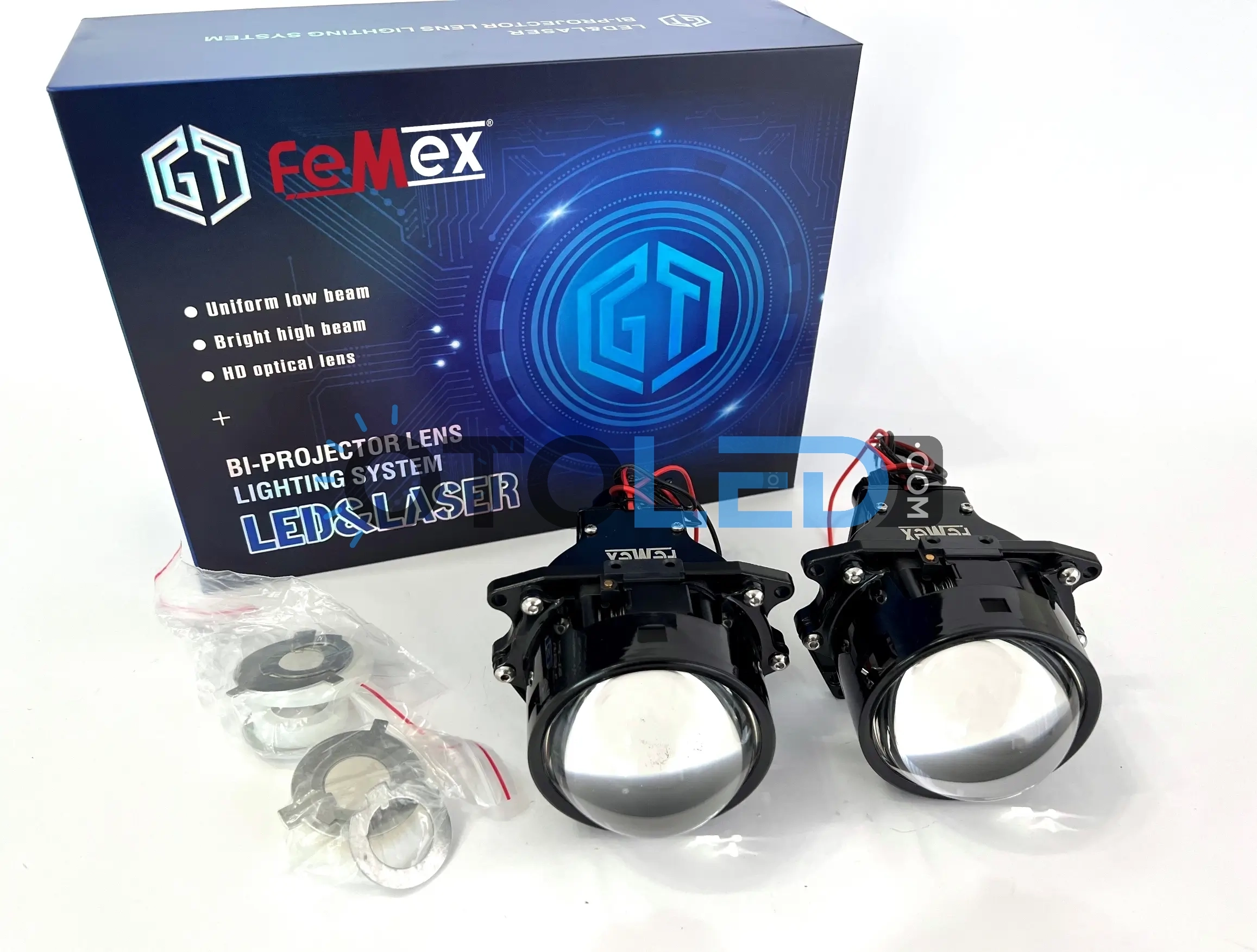 femex bi-led projektör p50