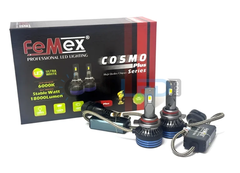 Toyota Avensis T27 Makyajlı Uzun Far Ampulü 18.000 Lümen - Femex Cosmo Plus HB3 9005 LED Xenon 18000 Lümen 3575 CSP Chipset - Fotoğraf 2