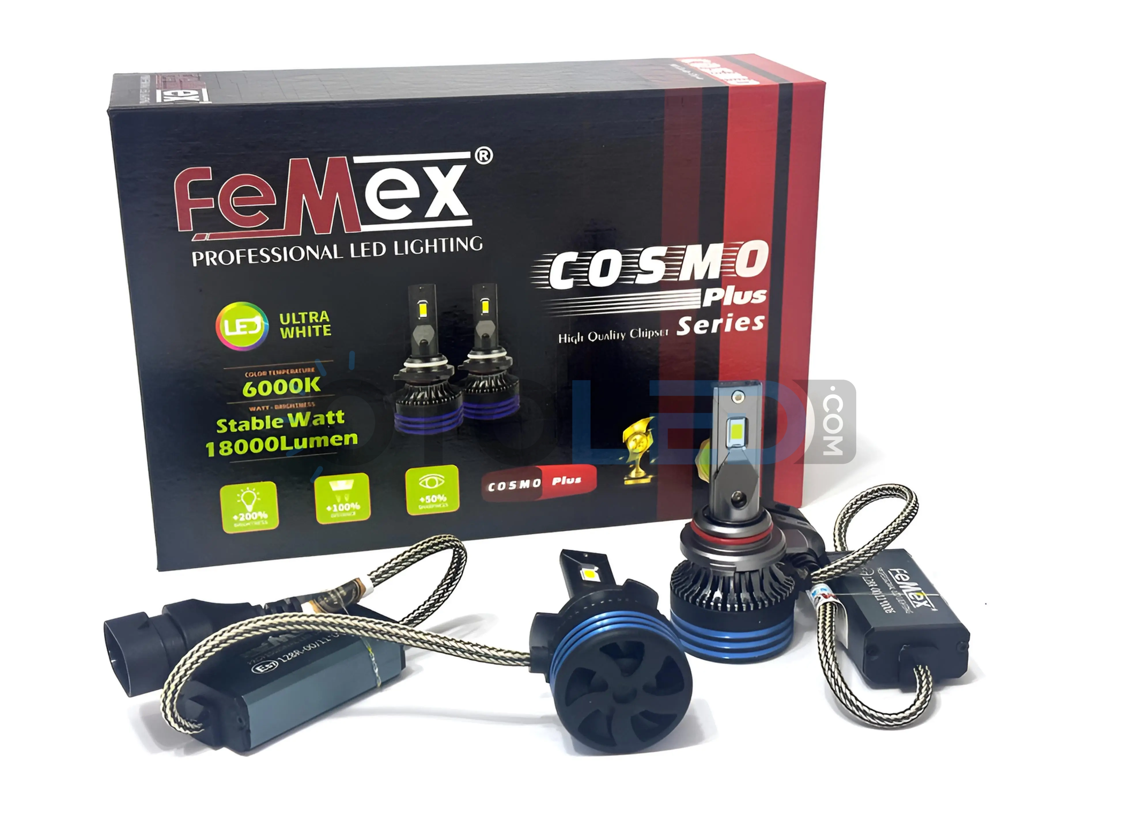 Femex Cosmo Plus HB4 9006 LED Xenon 18000 Lümen 3575 CSP Chipset