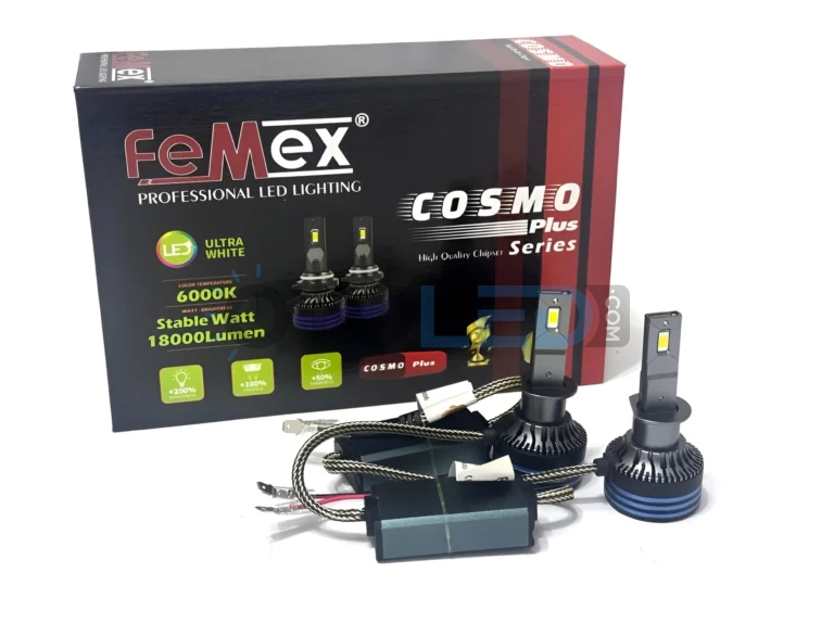 Citroen C-Elysee Uzun Far Ampulü 18.000 Lümen - Femex Cosmo Plus H1 LED Xenon 18000 Lümen 3575 CSP Chipset - Fotoğraf 1