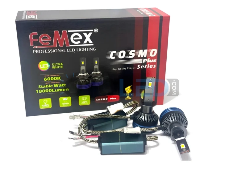 Citroen C-Elysee Uzun Far Ampulü 18.000 Lümen - Femex Cosmo Plus H1 LED Xenon 18000 Lümen 3575 CSP Chipset - Fotoğraf 2