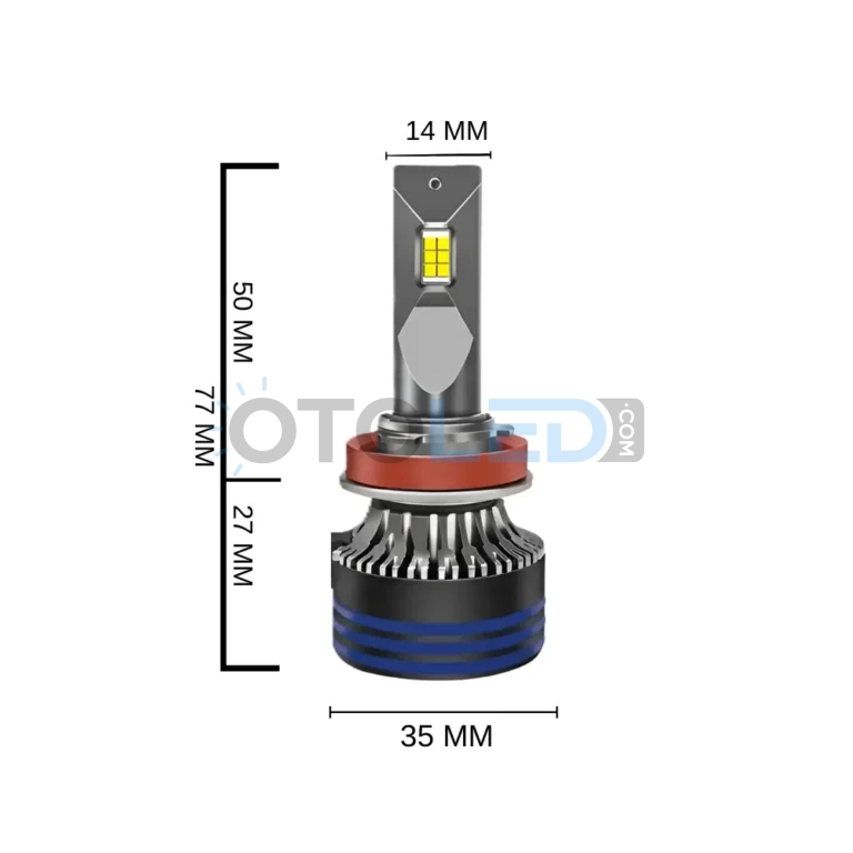 Skoda Octavia A7 LED Ampul 18.000 Lümen - Femex Cosmo Plus H8 LED Xenon 18000 Lümen 3070 CSP Chipset - Fotoğraf 6