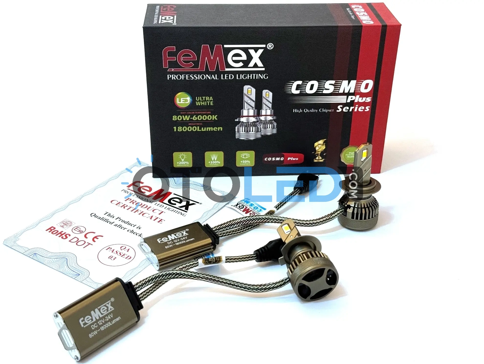 femex cosmo plus h18 led beyaz xenon