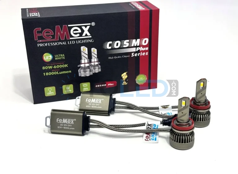 Mercedes-Benz S Serisi W221 Uzun Far Ampulü 18.000 Lümen - Femex Cosmo Plus H9 LED Xenon 18000 Lümen 3070 CSP Chipset - Fotoğraf 2