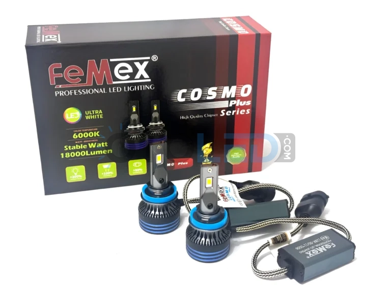 Skoda Octavia A7 LED Ampul 18.000 Lümen - Femex Cosmo Plus H8 LED Xenon 18000 Lümen 3070 CSP Chipset - Fotoğraf 2