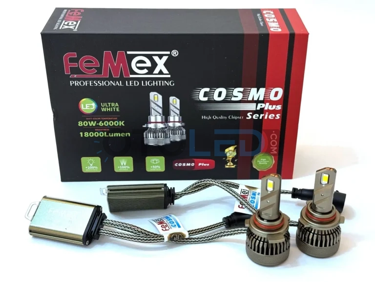 Mercedes-Benz C Serisi W203 LED Ampul 18.000 Lümen - Femex Cosmo Plus HB4 9006 LED Xenon 18000 Lümen 3070 CSP Chipset - Fotoğraf 3