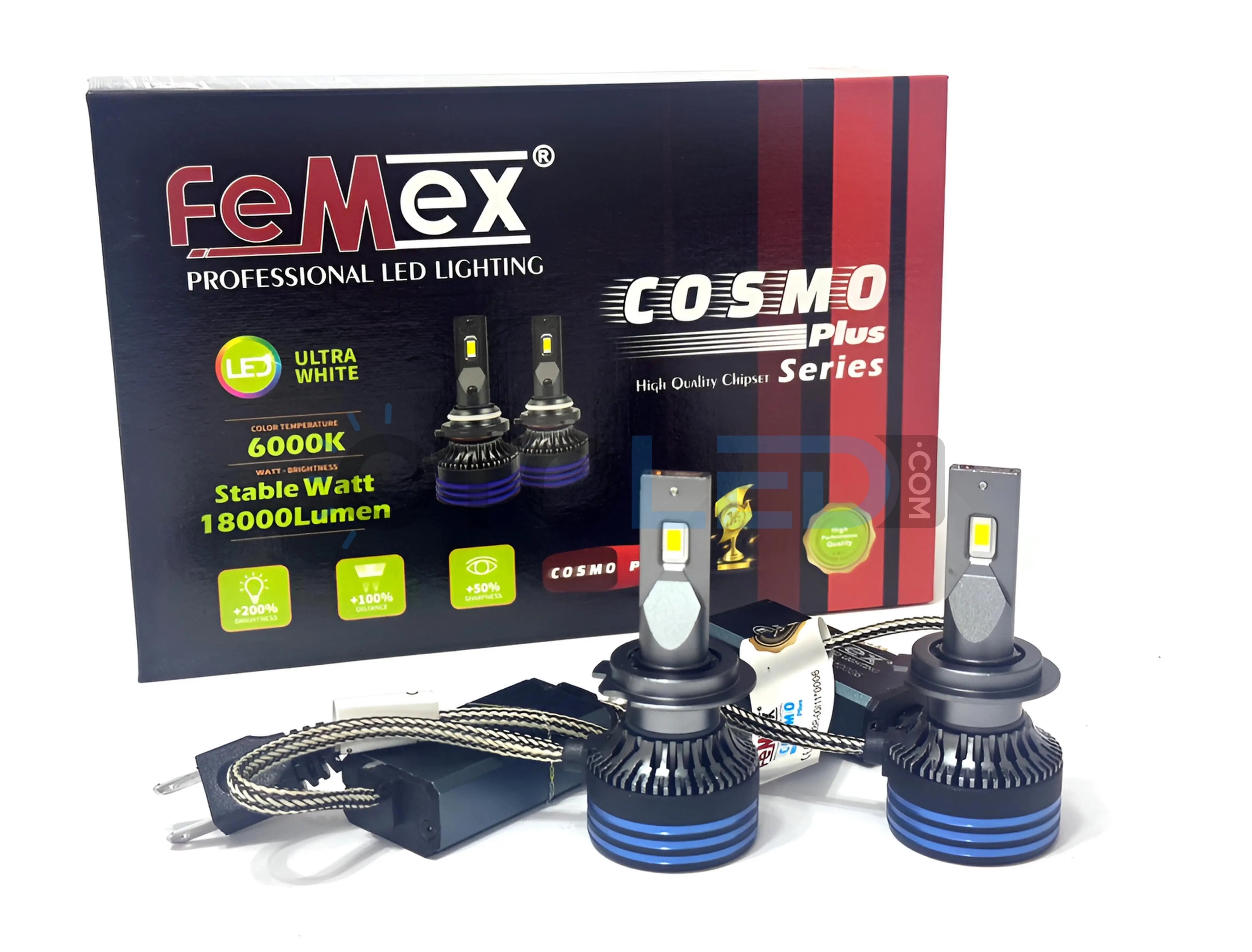 Femex Cosmo Plus H18 LED Xenon 18000 Lümen 3575 CSP Chipset
