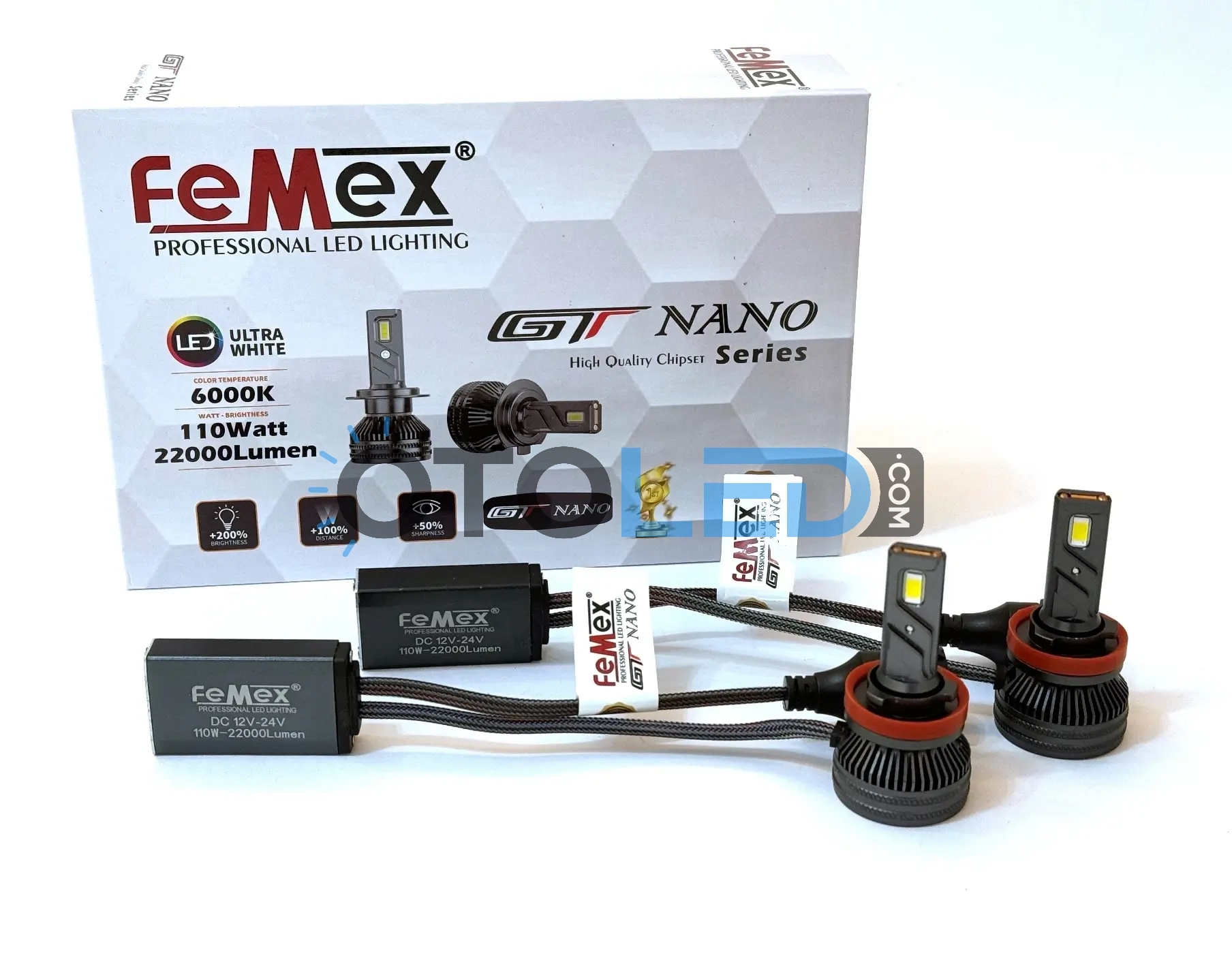 femex gt nano h11 led ampul