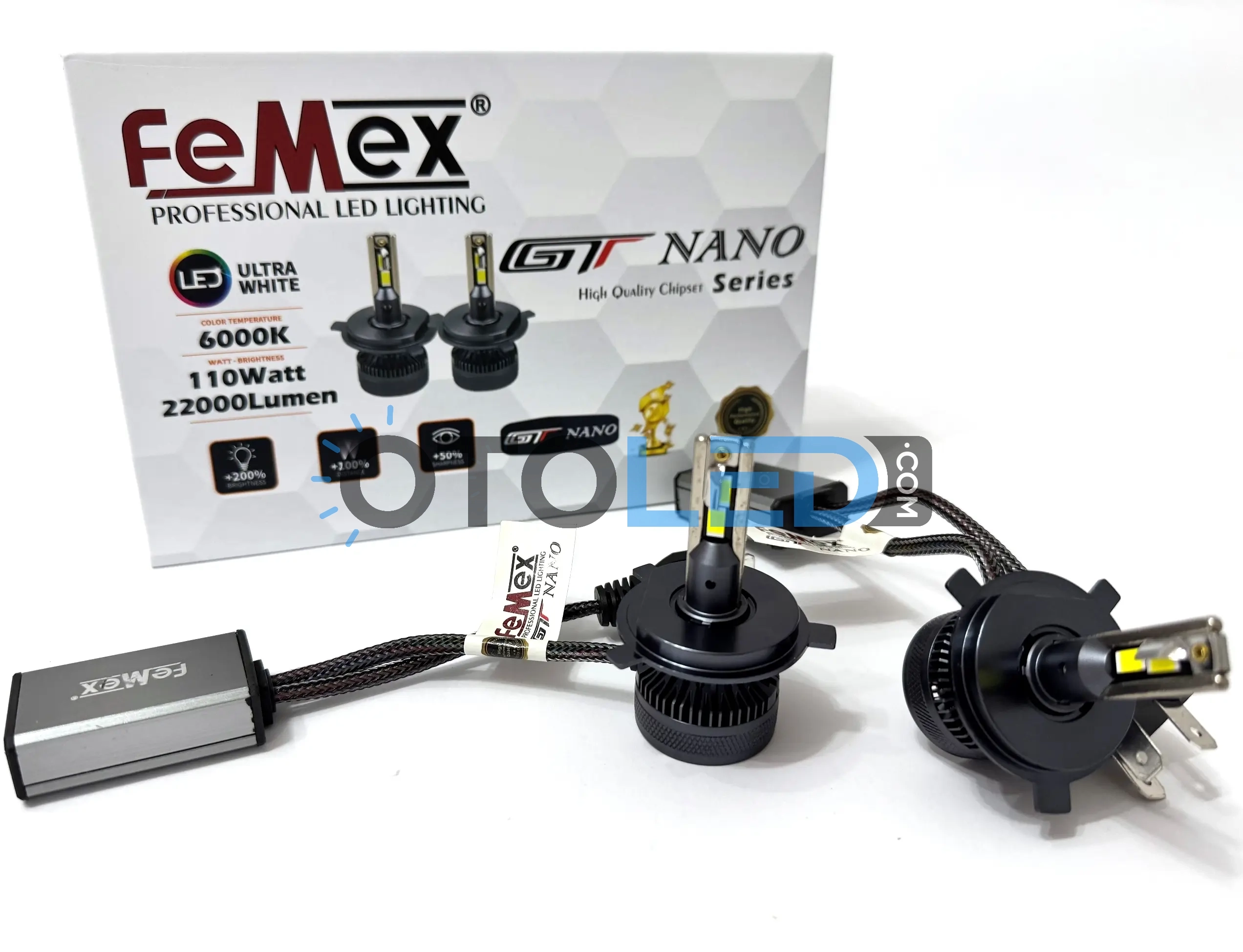 femex gt nano pro h4 led xenon