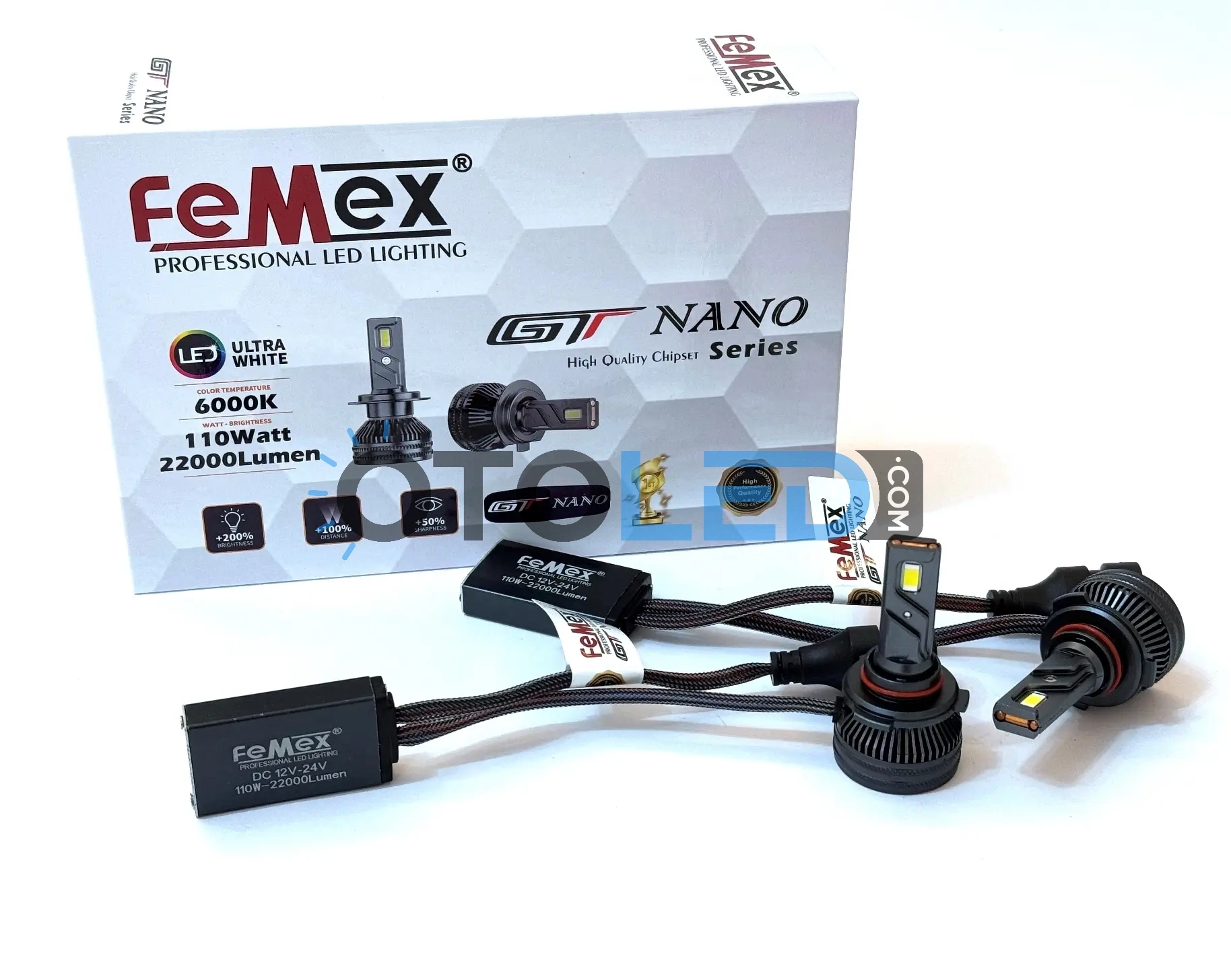 femex gt nano pro hb3 9005 led xenon