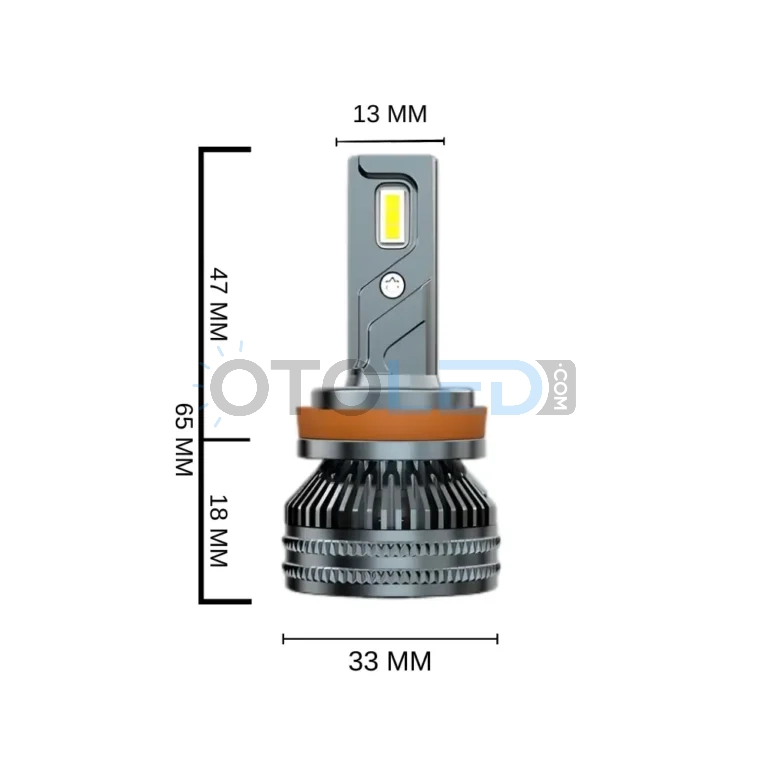 Mercedes-Benz C Serisi W203 LED Ampul 22.000 Lümen - Femex GT Nano Pro HB4 9006 LED Xenon 22000 Lümen 7535 CSP Chipset - Fotoğraf 6