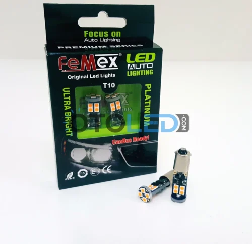 Femex H21W LED Ampul Platinum - BAW9S 12SMD 3030 Chip Turuncu