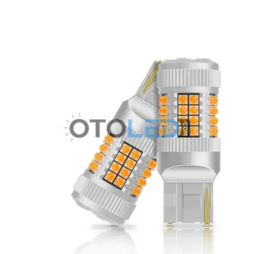 Femex Amber Fanlı LED Sinyal Ampulü T20 - W21W Koyu Turuncu