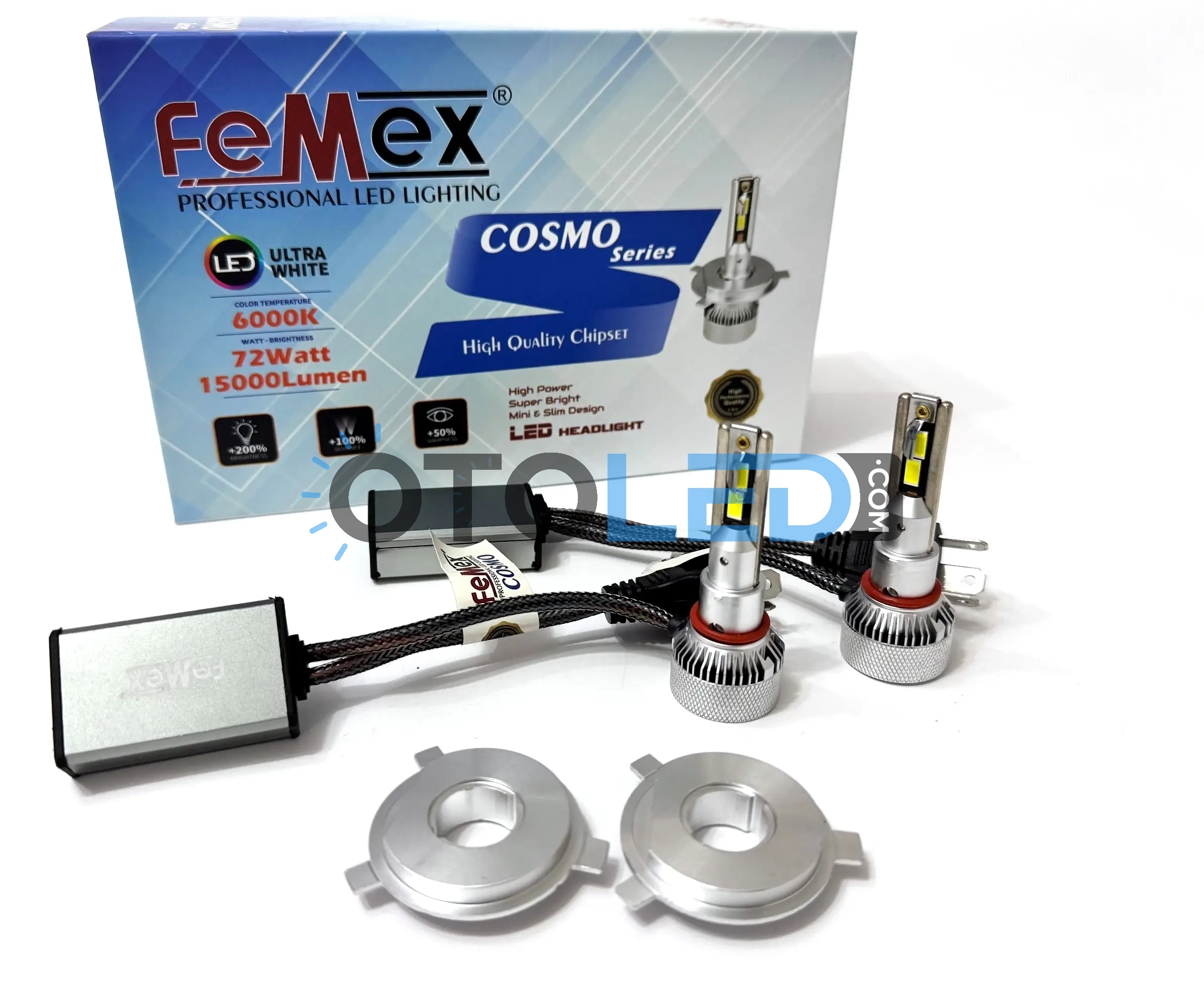 femex mini cosmo h4 led xenon