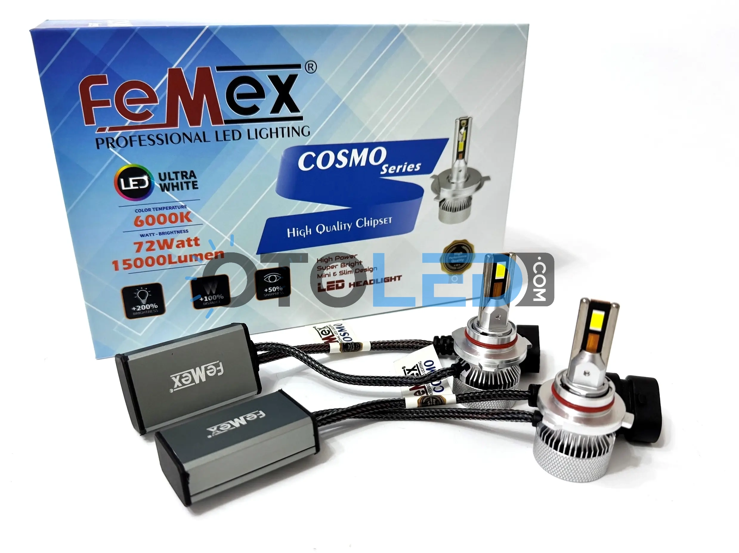 femex mini cosmo hb4 9006 beyaz led ampul