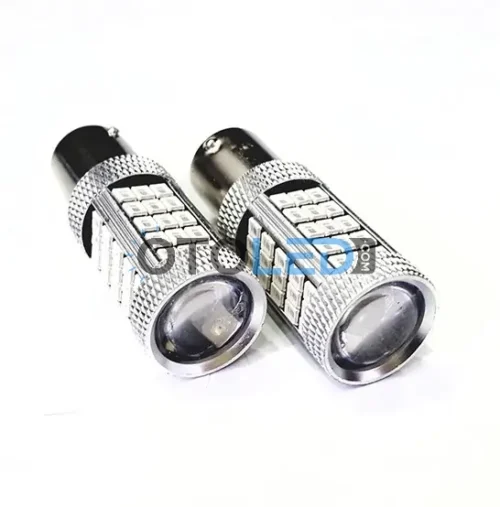 Femex P21W Çift Duy LED Ampul Premium 1157 Tip 66SMD 2835 Chip Kırmızı