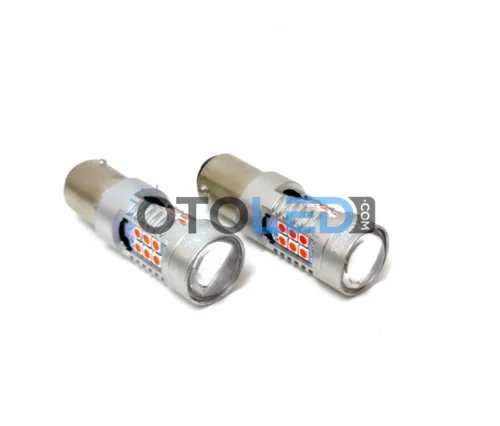 Femex P21W Tek Duy LED Ampul Platinum 93 Tip 21SMD 3030 Chip Kırmızı