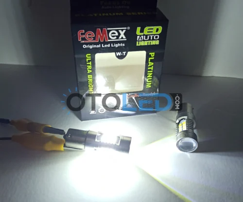 Femex P21W Tek Duy LED Ampul Platinum 93 Tip 21SMD 3030 Chip Beyaz