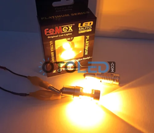 Femex P21W Tek Duy LED Ampul Platinum 93 Tip 21SMD 3030 Chip Turuncu