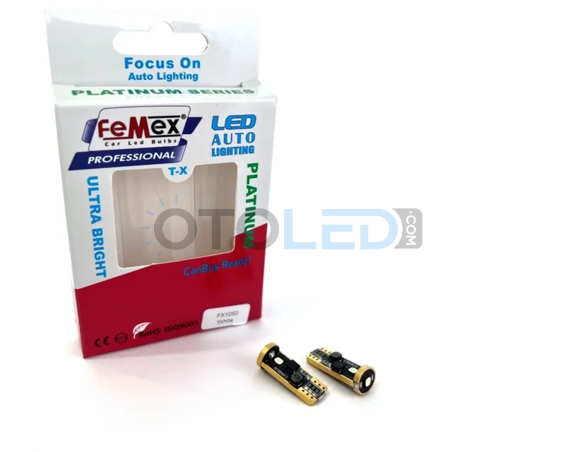 Femex T10 LED Ampul Platinum – W5W 3SMD Osram Chipset Beyaz