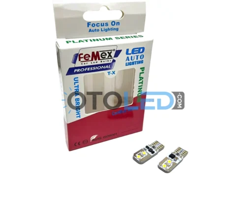 Femex T10 LED Ampul Platinum - W5W 4SMD 3030 Chip Beyaz