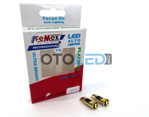 Femex T10 LED Ampul Platinum - W5W 3SMD CSP Chipset Beyaz