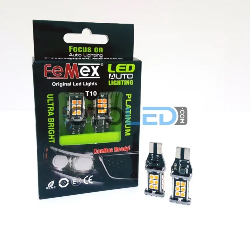 Femex T15 LED Ampul Platinum - W16W 24SMD 3030 Chip Turuncu