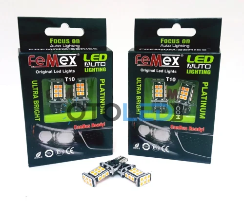 Femex T15 LED Ampul Platinum - W16W 24SMD 3030 Chip Turuncu