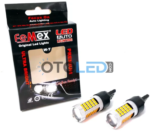 Femex T20 LED Ampul Premium - W21W 66SMD 2835 Chip Turuncu