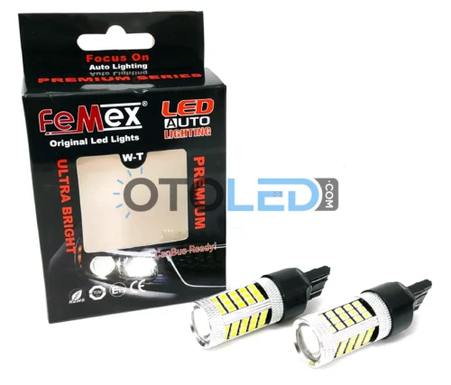 Femex T20 LED Ampul Premium - W21W 66SMD 2835 Chip Beyaz