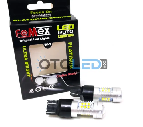 Femex T20 LED Ampul Platinum - W21W 21SMD 3030 Chip Beyaz
