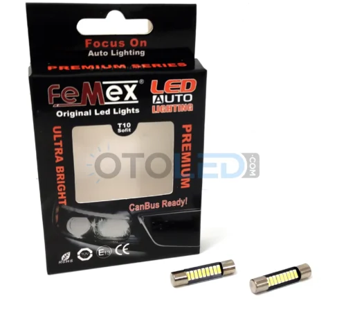 Femex 28MM Sofit LED Ampul Platinum - C5W 9SMD 4014 Chip