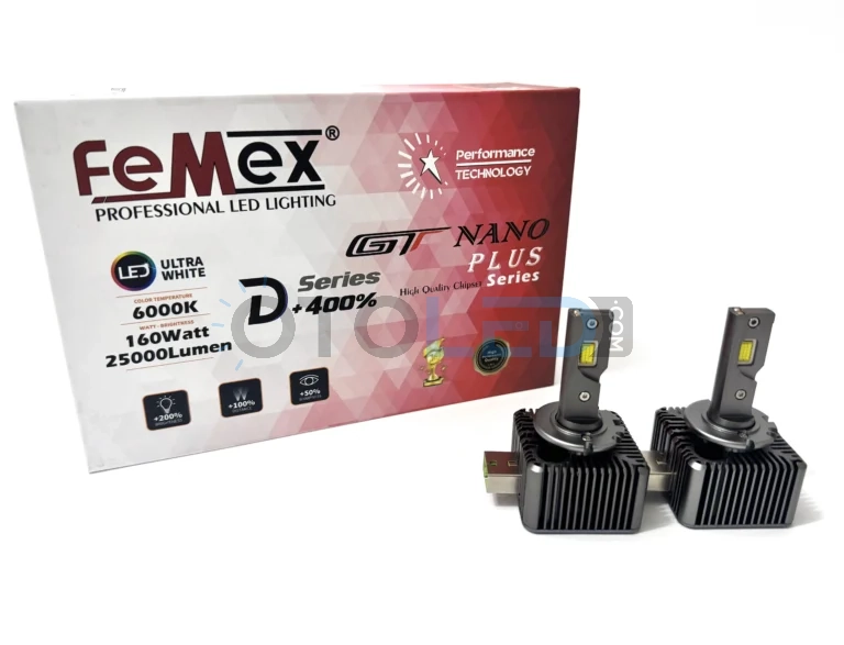 Volkswagen CC Makyajlı Kısa Far Ampulü 25.000 Lümen - Femex GT Nano Plus D3S LED Xenon 25000 Lümen 7545 CSP Chipset - Fotoğraf 2