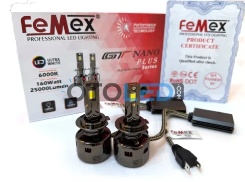 Femex GT Nano Plus H7 LED Xenon 25000 Lümen 7545 CSP Chipset