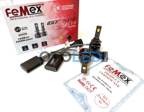 Femex GT Nano Plus HB3 9005 LED Xenon 25000 Lümen 7545 CSP Chipset