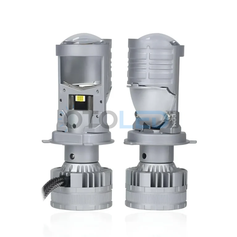 Citroen C5 Uzun Far Ampulü - Femex Pro Mercekli H4 LED Xenon 22000 Lümen Mini Bi-LED - Fotoğraf 7