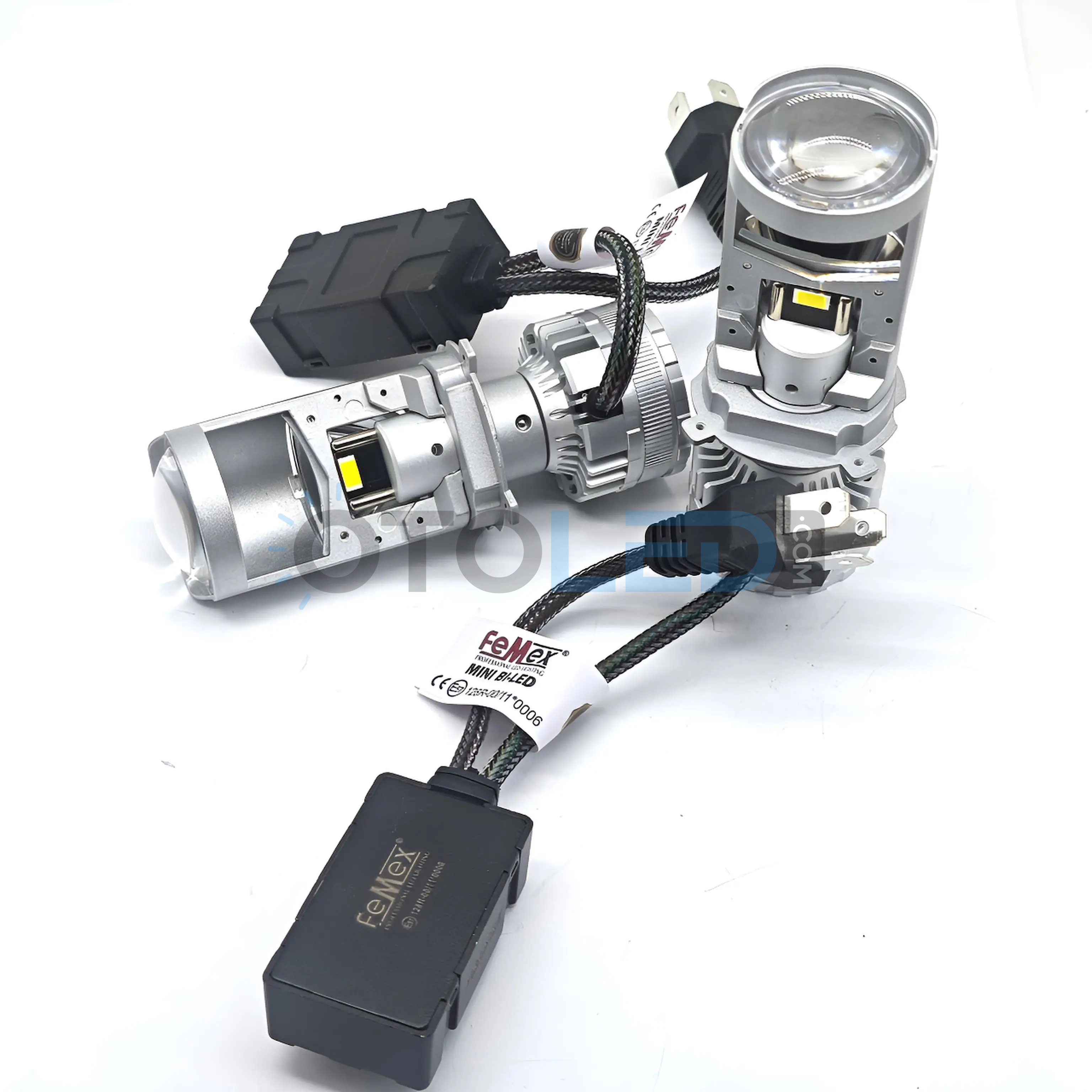 Femex Pro Mercekli H4 LED Xenon 22000 Lümen Mini Bi-LED
