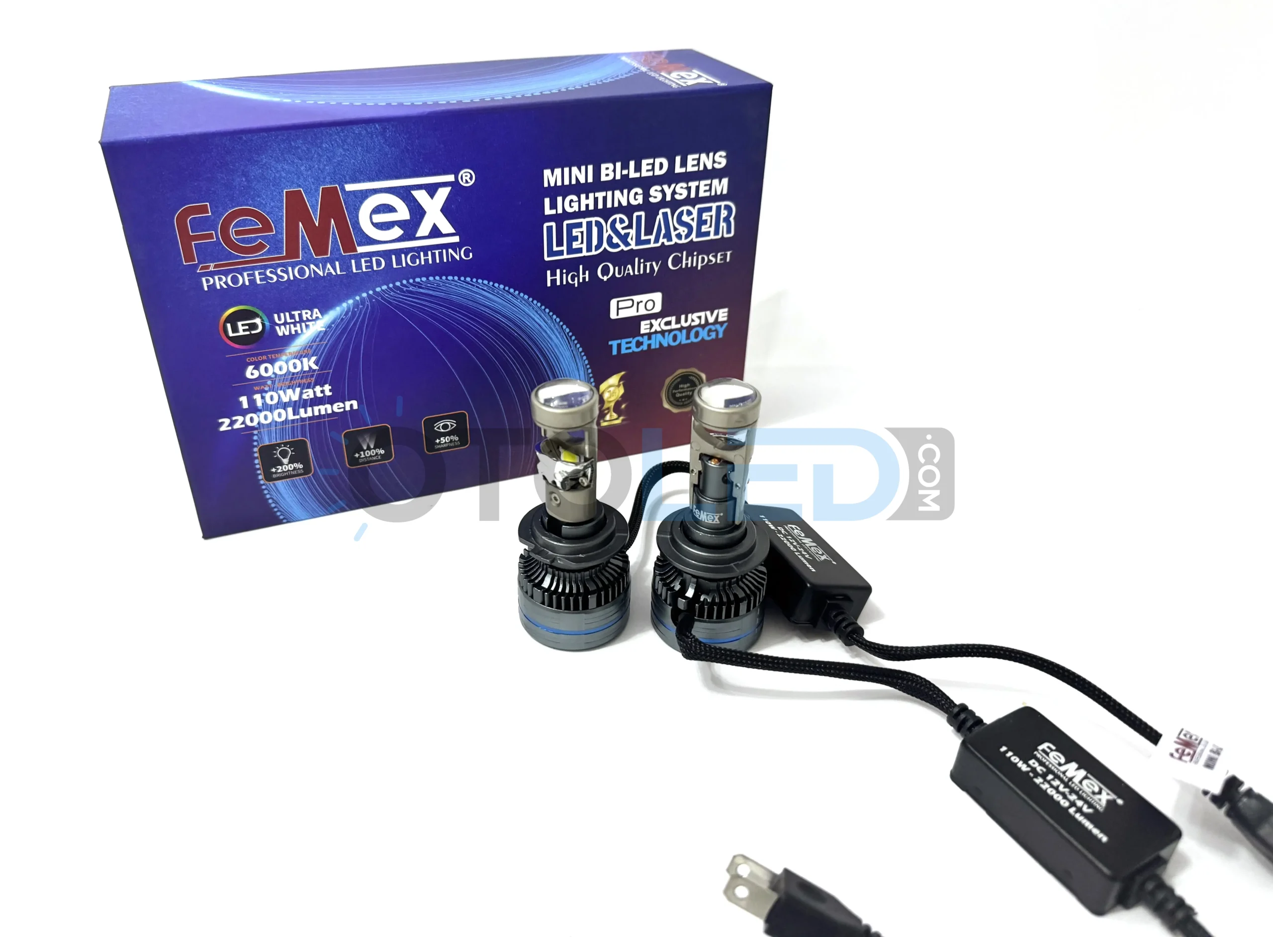 femex kendinden mercekli h7 led ampul