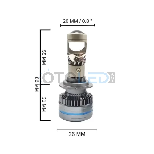 Femex Pro Mercekli H7 LED Xenon 22000 Lümen Mini Bi-LED