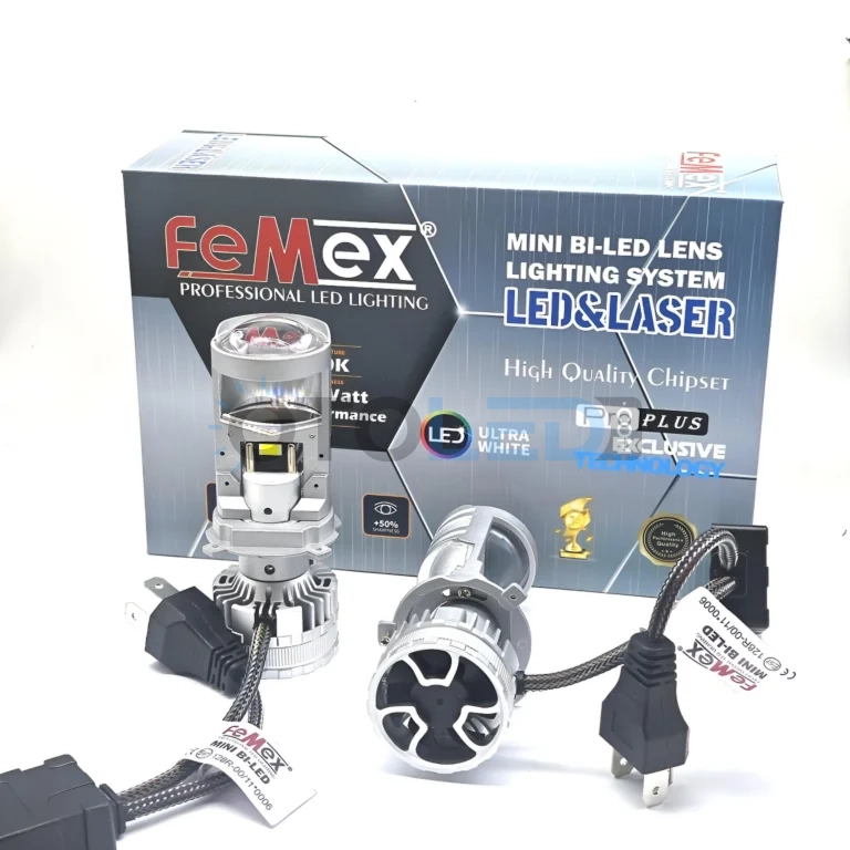 Citroen C5 Uzun Far Ampulü - Femex Pro Mercekli H4 LED Xenon 22000 Lümen Mini Bi-LED - Fotoğraf 2