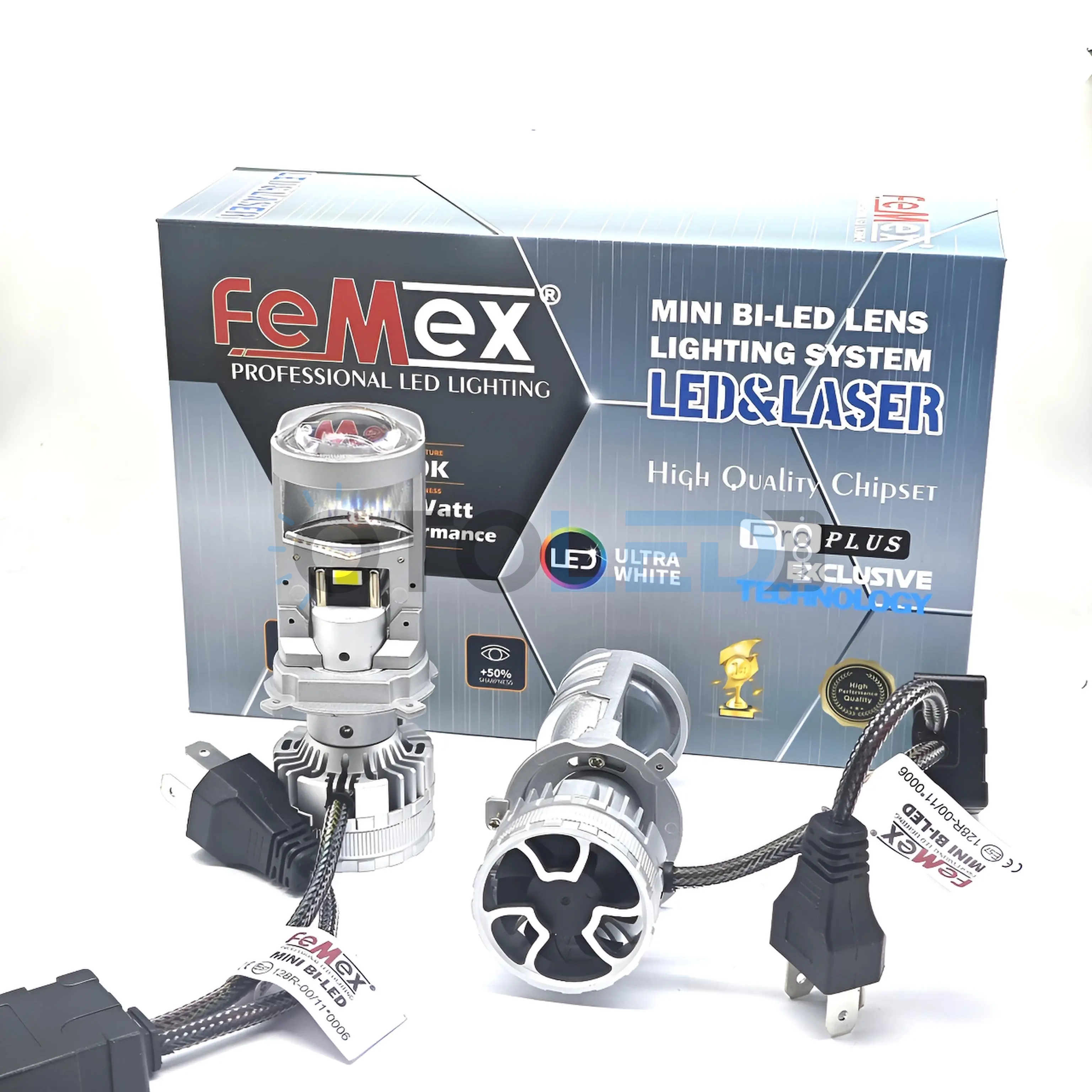 Femex Pro Mercekli H4 LED Xenon 22000 Lümen Mini Bi-LED