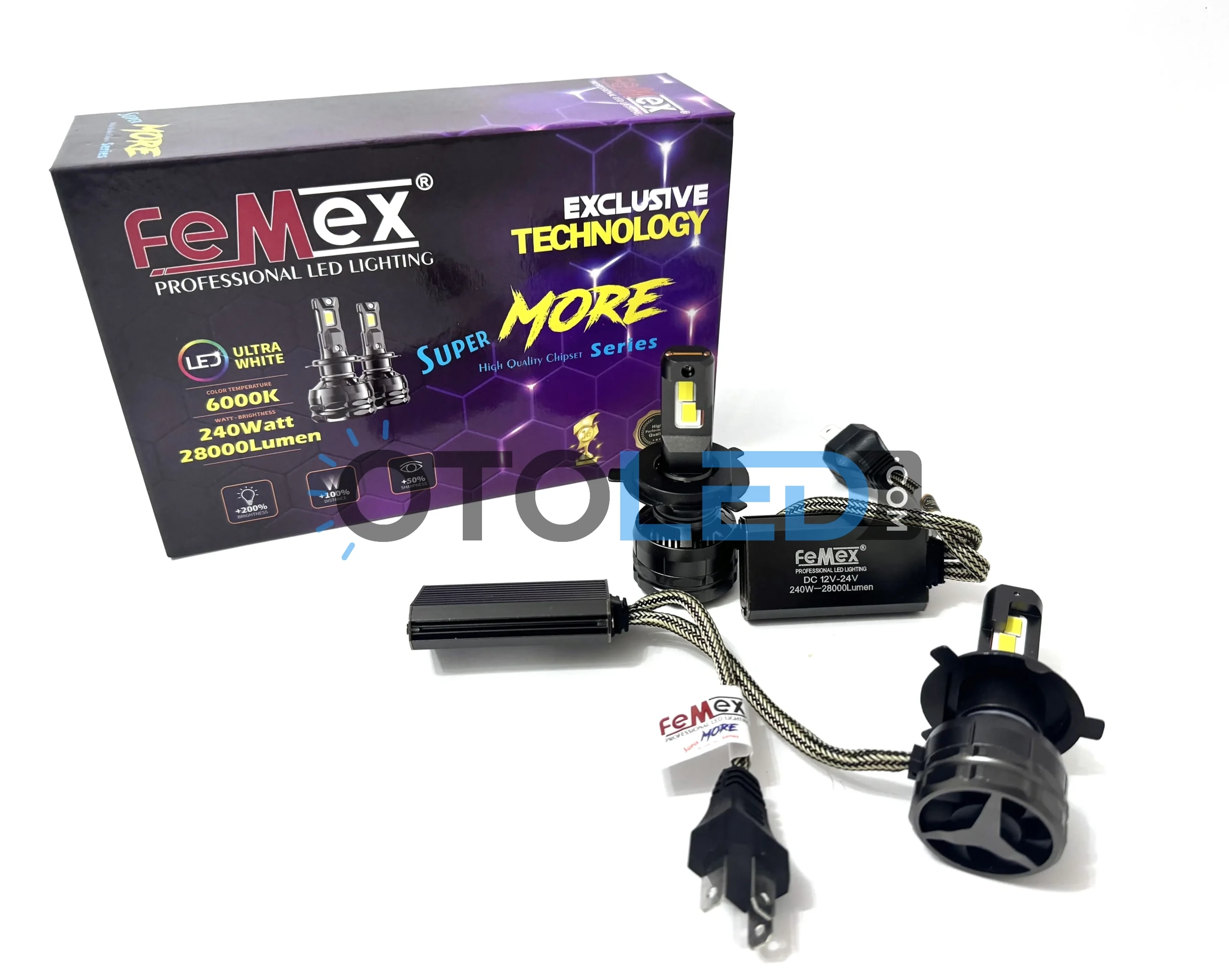 femex super more h4 led ampul