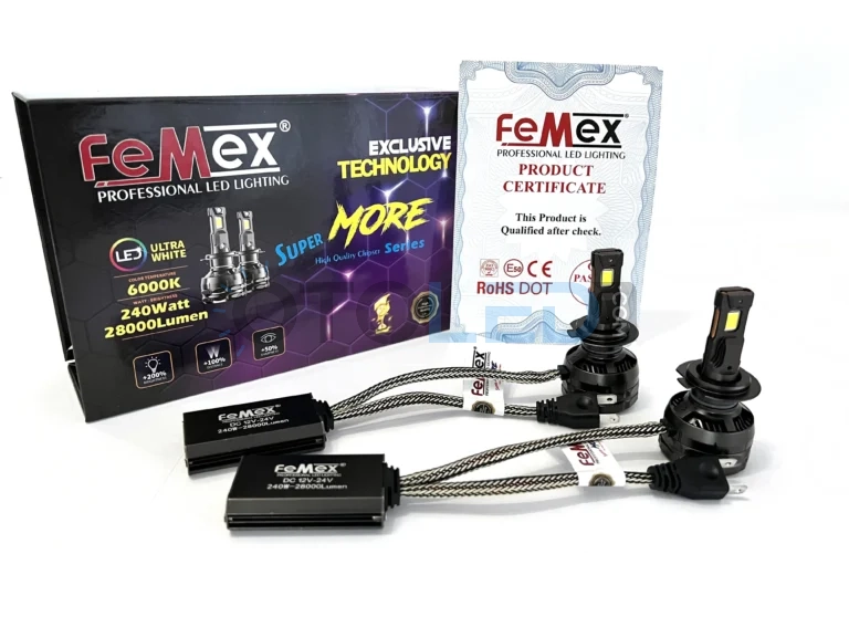 Citroen C-Elysee Kısa Far Ampulü 28.000 Lümen - Femex Super More H7 LED Xenon 28000 Lümen 7545 CSP Chipset - Fotoğraf 5