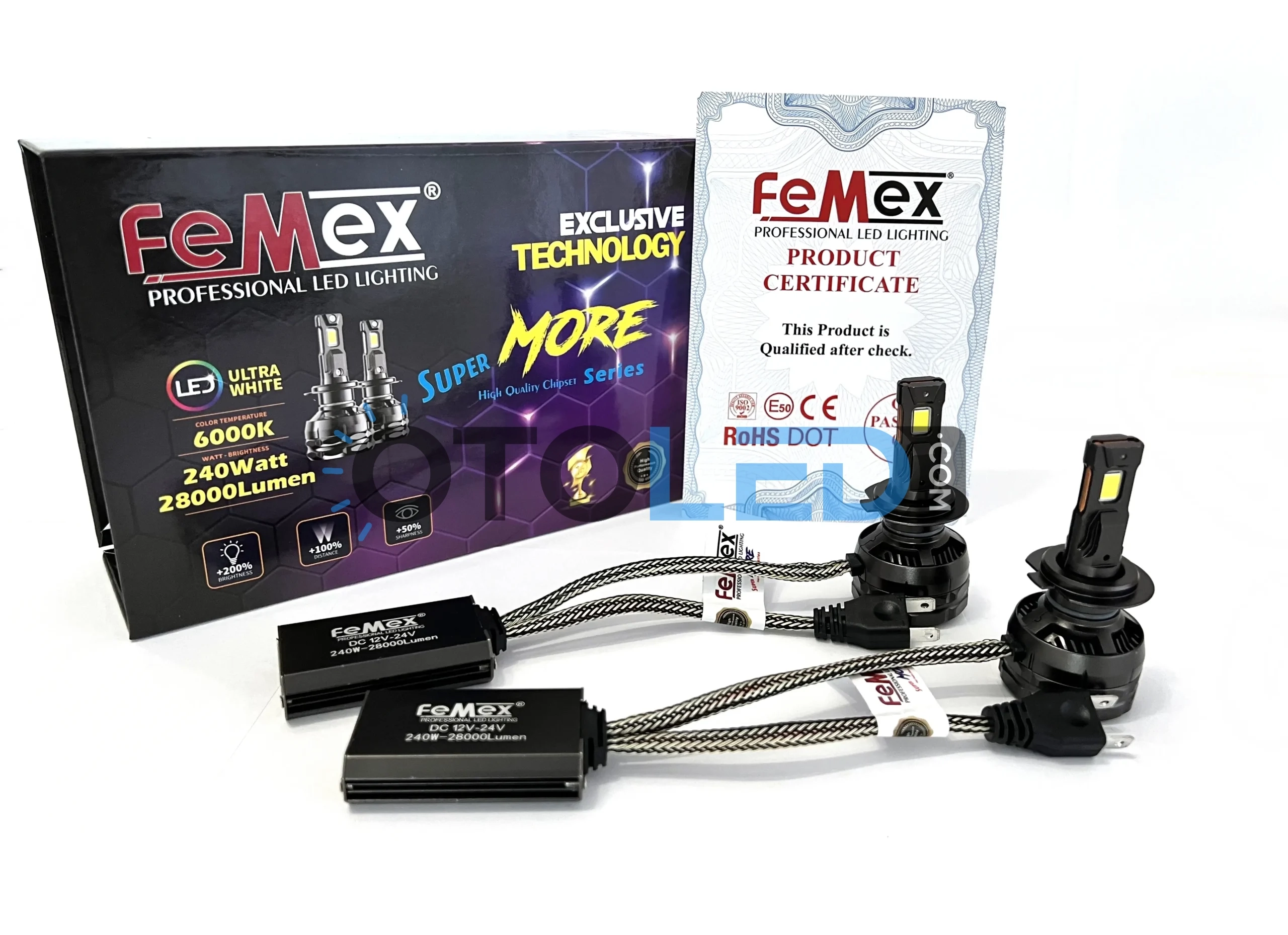 femex super more h7 beyaz ampul