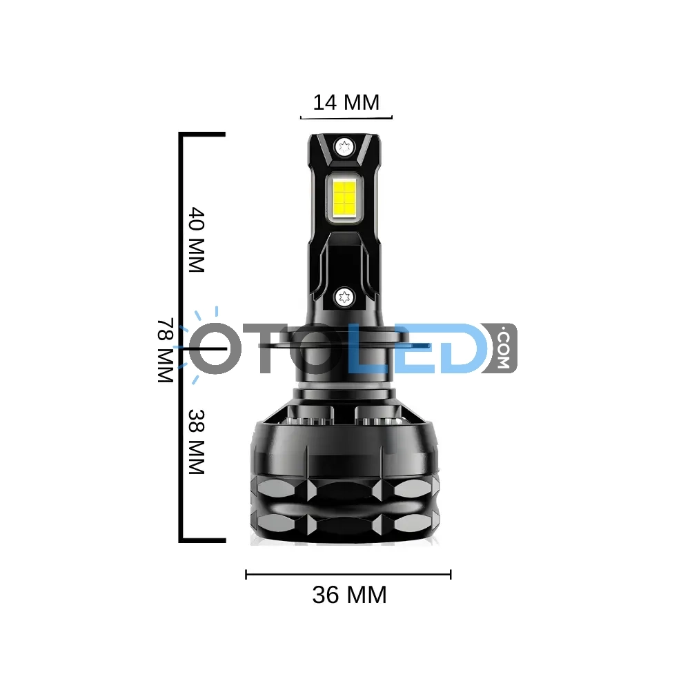 femex super more h7 led ampul boyutları