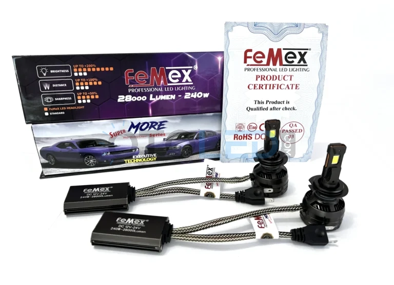 Citroen C-Elysee Kısa Far Ampulü 28.000 Lümen - Femex Super More H7 LED Xenon 28000 Lümen 7545 CSP Chipset - Fotoğraf 4